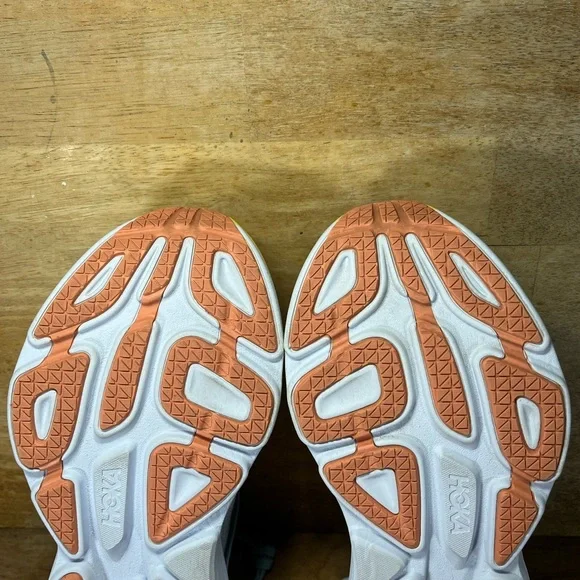 Hoka One One Bondi 8 REFLECTIVE Womens Sz 10 Running Shoes Sneakers Blue Yellow - Picture 10 of 12